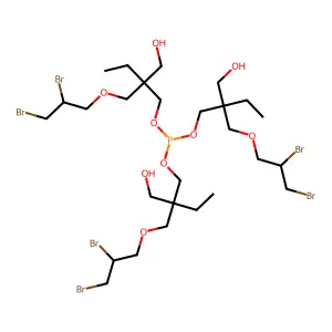 1,3-Propanediol, 2-((2,3-dibromopropoxy)methyl)-2-ethyl-, 1,1',1''-phosphite structure