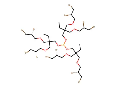 1-Butanol, 2,2-bis[(2,3-dibromopropoxy)methyl]-, 1,1',1''-phosphite structure