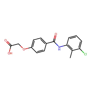 2-[4-[(3-Chloro-2-methylphenyl)carbamoyl]phenoxy]acetic acid structure