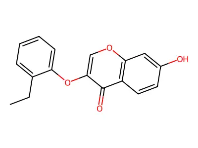 3-(2-ethylphenoxy)-7-hydroxy-4H-chromen-4-one structure