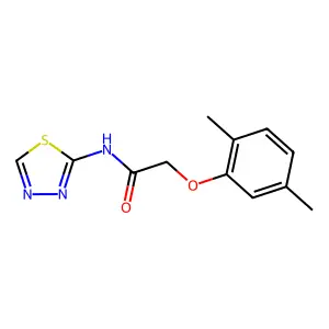 2-(2,5-dimethylphenoxy)-N-(1,3,4-thiadiazol-2-yl)acetamide structure