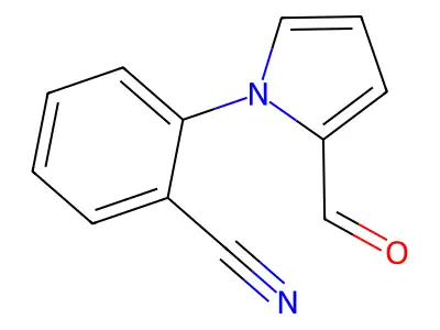 2-(2-formyl-1H-pyrrol-1-yl)benzonitrile structure
