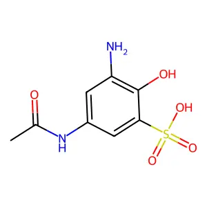 5-乙酰氨基-3-氨基-2-羟基苯磺酸 structure