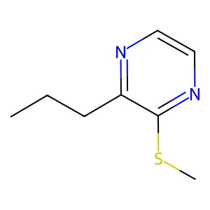Pyrazine, 2-(methylthio)-3-propyl- structure