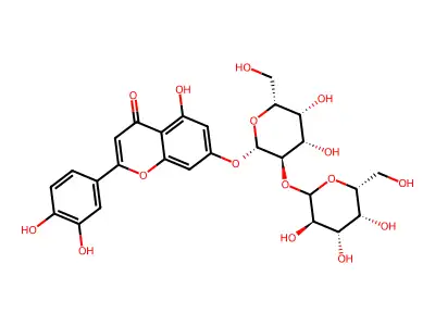 4H-1-Benzopyran-4-one, 2-(3,4-dihydroxyphenyl)-7-((O-D-galactopyranosyl-beta-D-galactopyranosyl)oxy)-5-hydroxy- structure