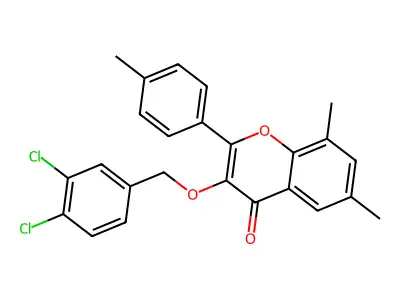 3-[(3,4-Dichlorophenyl)methoxy]-6,8-dimethyl-2-(4-methylphenyl)chromen-4-one structure