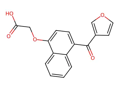 Acetic acid, ((4-(3-furanylcarbonyl)-1-naphthalenyl)oxy)- structure
