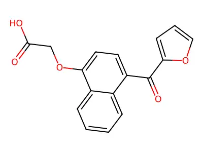 Acetic acid, ((4-(2-furanylcarbonyl)-1-naphthalenyl)oxy)- structure