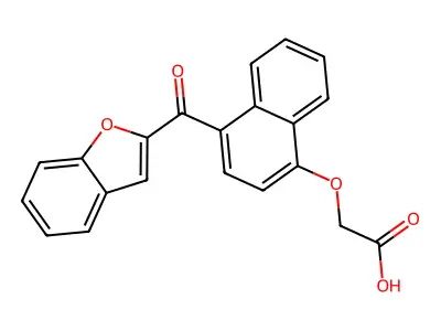 Acetic acid, ((4-(2-benzofuranylcarbonyl)-1-naphthalenyl)oxy)- structure