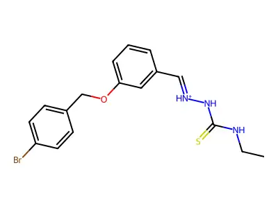 [3-[(4-Bromophenyl)methoxy]phenyl]methylidene-(ethylcarbamothioylamino)azanium structure