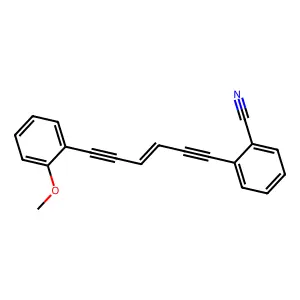 Benzonitrile, 2-[6-(2-methoxyphenyl)-3-hexene-1,5-diynyl]- structure