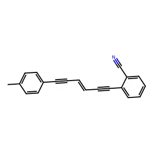 Benzonitrile, 2-[6-(4-methylphenyl)-3-hexene-1,5-diynyl]- structure