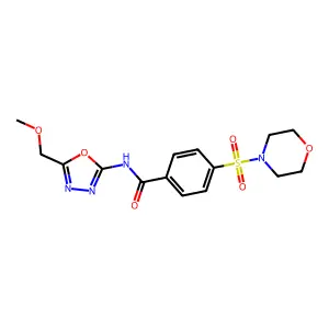 N-(5-(methoxymethyl)-1,3,4-oxadiazol-2-yl)-4-(morpholinosulfonyl)benzamide structure