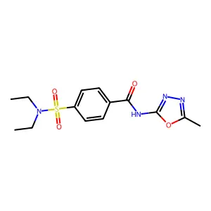 4-(N,N-diethylsulfamoyl)-N-(5-methyl-1,3,4-oxadiazol-2-yl)benzamide structure