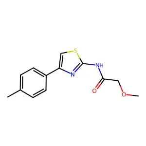 2-methoxy-N-[4-(4-methylphenyl)-1,3-thiazol-2-yl]acetamide structure