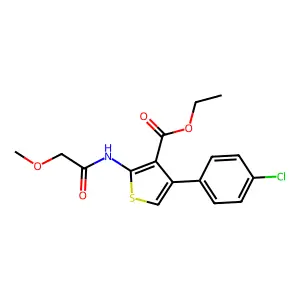 Ethyl 4-(4-chlorophenyl)-2-[(methoxyacetyl)amino]-3-thiophenecarboxylate structure