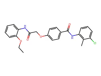 N-(3-chloro-2-methylphenyl)-4-[2-(2-ethoxyanilino)-2-oxoethoxy]benzamide structure