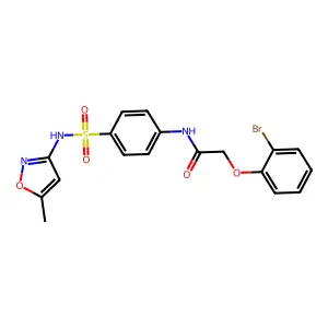 2-(2-bromophenoxy)-N-(4-(N-(5-methylisoxazol-3-yl)sulfamoyl)phenyl)acetamide structure