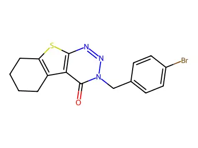 3-[(4-Bromophenyl)methyl]-5,6,7,8-tetrahydro-[1]benzothiolo[2,3-d]triazin-4-one structure