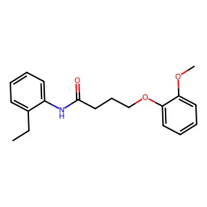 N-(2-ethylphenyl)-4-(2-methoxyphenoxy)butanamide structure