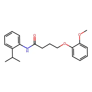 N-(2-isopropylphenyl)-4-(2-methoxyphenoxy)butanamide structure