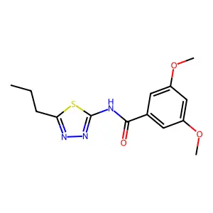 3,5-Dimethoxy-N-(5-propyl-[1,3,4]thiadiazol-2-yl)-benzamide structure
