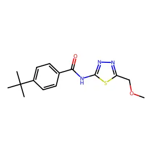 4-tert-butyl-N-[5-(methoxymethyl)-1,3,4-thiadiazol-2-yl]benzamide structure
