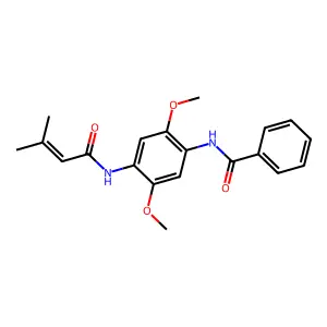 N-[2,5-Dimethoxy-4-(3-methylbut-2-enamido)phenyl]benzamide structure