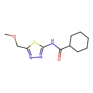 N-(5-(Methoxymethyl)-1,3,4-thiadiazol-2-yl)cyclohexanecarboxamide structure