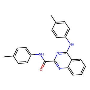 N-(4-methylphenyl)-4-(4-toluidino)-2-quinazolinecarboxamide structure