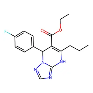 ethyl 7-(4-fluorophenyl)-5-propyl-4,7-dihydro[1,2,4]triazolo[1,5-a]pyrimidine-6-carboxylate structure