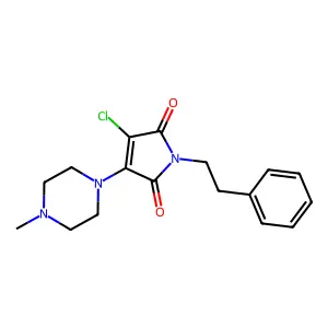 3-Chloro-4-(4-methyl-piperazin-1-yl)-1-phenethyl-pyrrole-2,5-dione structure