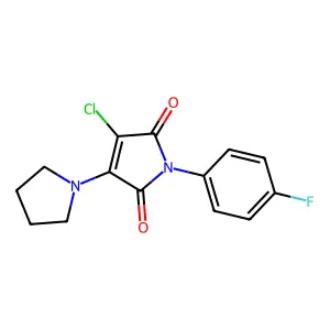 3-Chloro-1-(4-fluorophenyl)-4-pyrrolidin-1-ylpyrrole-2,5-dione structure