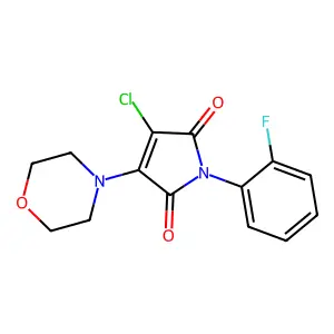 3-Chloro-1-(2-fluorophenyl)-4-morpholin-4-ylpyrrole-2,5-dione structure