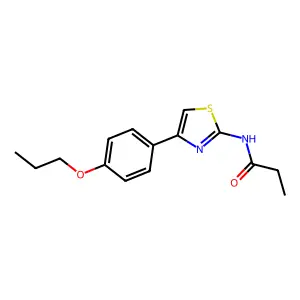 N-[4-(4-propoxyphenyl)-1,3-thiazol-2-yl]propanamide structure