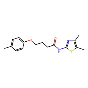 N-(4,5-dimethyl-1,3-thiazol-2-yl)-4-(4-methylphenoxy)butanamide structure