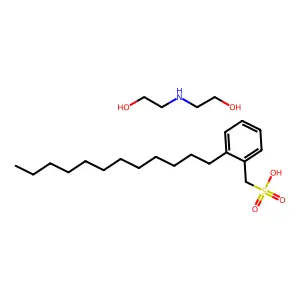 Benzenemethanesulfonic acid, dodecyl-, compd. with 2,2'-iminobis(ethanol) (1:1) structure