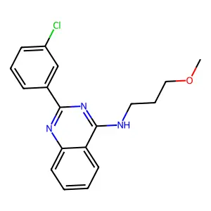 2-(3-chlorophenyl)-N-(3-methoxypropyl)quinazolin-4-amine structure