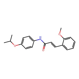 (E)-N-(4-isopropoxyphenyl)-3-(2-methoxyphenyl)acrylamide structure