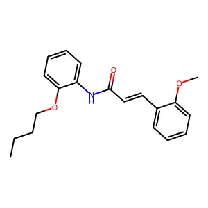 (2E)-N-(2-butoxyphenyl)-3-(2-methoxyphenyl)prop-2-enamide structure
