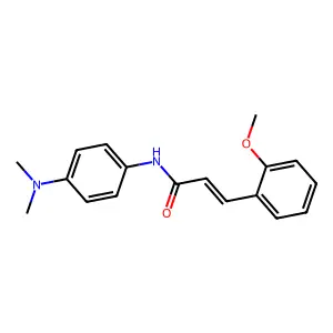 (2E)-N-[4-(dimethylamino)phenyl]-3-(2-methoxyphenyl)prop-2-enamide structure