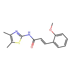 (E)-N-(4,5-dimethylthiazol-2-yl)-3-(2-methoxyphenyl)acrylamide structure