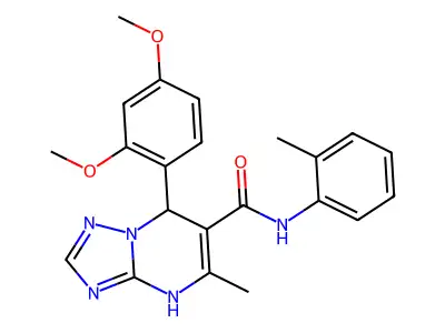 7-(2,4-dimethoxyphenyl)-5-methyl-N-(2-methylphenyl)-4,7-dihydro[1,2,4]triazolo[1,5-a]pyrimidine-6-carboxamide structure