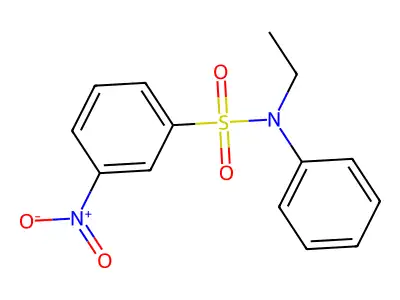 N-ethyl-3-nitro-N-phenylbenzenesulfonamide structure