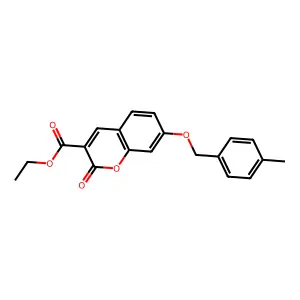 Ethyl 7-[(4-methylphenyl)methoxy]-2-oxochromene-3-carboxylate structure