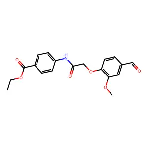Ethyl 4-{[(4-formyl-2-methoxyphenoxy)acetyl]amino}benzoate structure