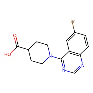1-(6-bromoquinazolin-4-yl)piperidine-4-carboxylic Acid structure