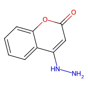 4-Hydrazinyl-2H-1-benzopyran-2-one structure