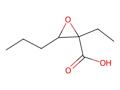 Hexanoic acid, 2,3-epoxy-2-ethyl- structure