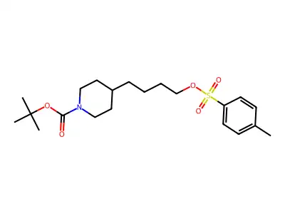 Tert-butyl 4-(4-(tosyloxy)butyl)piperidine-1-carboxylate structure